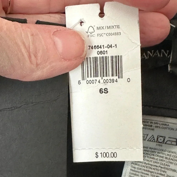 NWT Banana Republic Gray Garment Dyed Joggers Size‎ 6S Petite Minimalist $100 - Picture 4 of 8